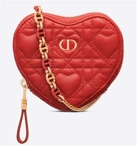 dior heart pouch with chain|dioramour heart pouch.